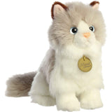 Aurora Realistic Miyoni Ragdoll Cat Stuffed Animal - Lifelike Details Make a Cherished Companion - Perfect for Decorating Bedrooms or Classrooms - White 8 Inches