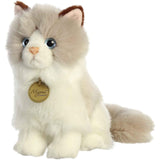 Aurora Realistic Miyoni Ragdoll Cat Stuffed Animal - Lifelike Details Make a Cherished Companion - Perfect for Decorating Bedrooms or Classrooms - White 8 Inches