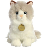 Aurora Realistic Miyoni Ragdoll Cat Stuffed Animal - Lifelike Details Make a Cherished Companion - Perfect for Decorating Bedrooms or Classrooms - White 8 Inches