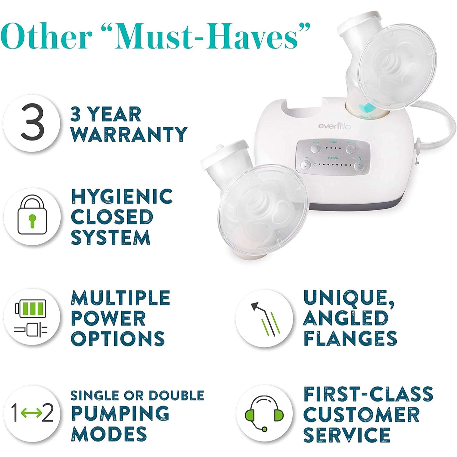 Evenflo Deluxe Advanced Double Electric Breast Pump – S&D Kids