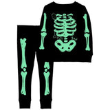 Carters Toddler 2-Piece Glow Halloween Skeleton 100% Cotton Pajamas