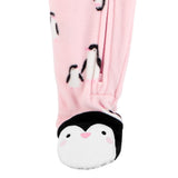 Carters Baby Girl 1-Piece Penguin Fleece Footie Pajama