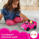 Fisher Price Little People Barbie Convertible Toy Car With Music Sounds & 2 Figures For Toddlers