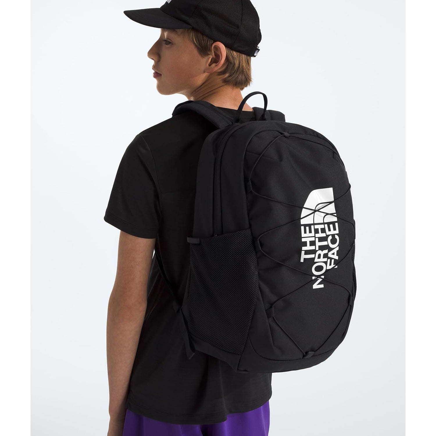 north face backpack black with color The North Face Youth Court Jester Backpack: Dusk Blue/Summit Navy