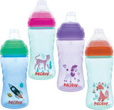 Nuby No Spill Printed Thirsty Kids No-Spill Sip-it Sport Cup with Soft Spout and Lid - Print May Vary