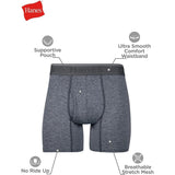Hanes Mens Comfort Flex Fit Breathable Stretch Mesh Boxer Brief, 3 Pack, Assorted Colors