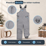 iXtreme Boys Waterproof Insulated Snow Bib Overalls with Adjustable Waistband