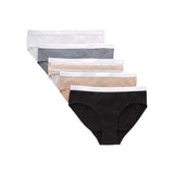 Hanes Originals Girls' Tween Underwear Hipster Pack, Basic Assorted, 5-Pack