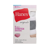 Hanes Originals Girls' Tween Underwear Hipster Pack, Basic Assorted, 5-Pack