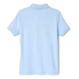 French Toast Girls Short Sleeve Interlock Polo with Picot Collar