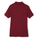 French Toast Girls Short Sleeve Interlock Polo with Picot Collar