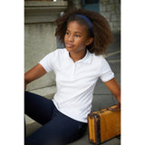French Toast Girls Short Sleeve Interlock Polo with Picot Collar