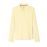 French Toast Girls 7-20 Long Sleeve Interlock Polo with Picot Collar