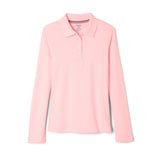 French Toast Girls 7-20 Long Sleeve Interlock Polo with Picot Collar