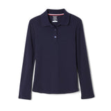 French Toast Girls 7-20 Long Sleeve Interlock Polo with Picot Collar
