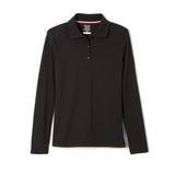 French Toast Girls 7-20 Long Sleeve Interlock Polo with Picot Collar
