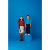 French Toast Girls 7-20 Long Sleeve Interlock Polo with Picot Collar