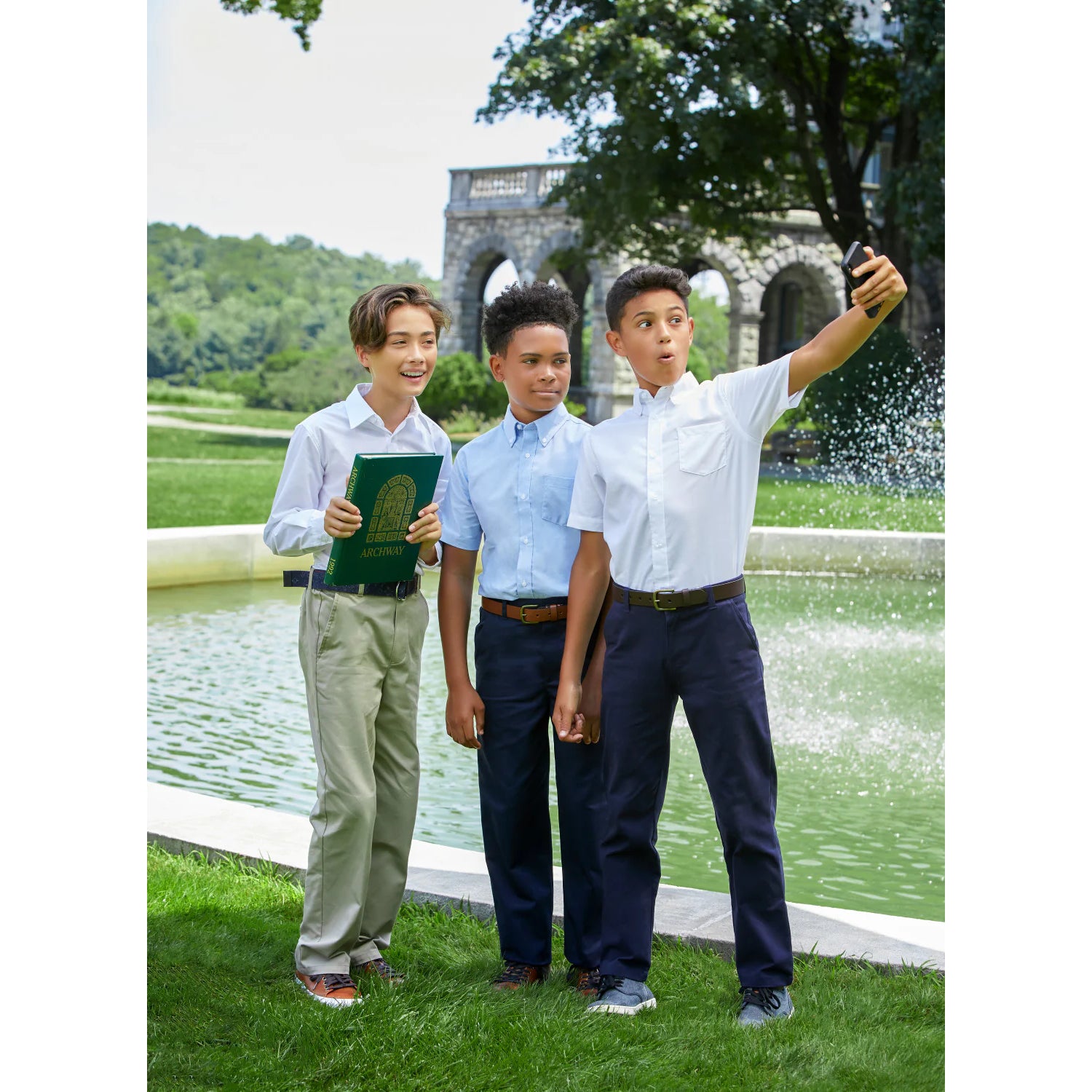French Toast Boys Short Sleeve Oxford Shirt – S&D Kids