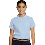 French Toast Girls Short Sleeve Peter Pan Collar Button Down Shirt