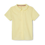 French Toast Girls Short Sleeve Peter Pan Collar Button Down Shirt
