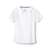 French Toast Girls Short Sleeve Peter Pan Collar Button Down Shirt