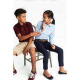 French Toast Girls Long Sleeve Peter Pan Button Down Shirt