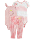Carters Girls 0-24 Months 3-Piece Tie-Dye Outfit Set