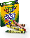 Crayola Washable Large Crayons - 8 count