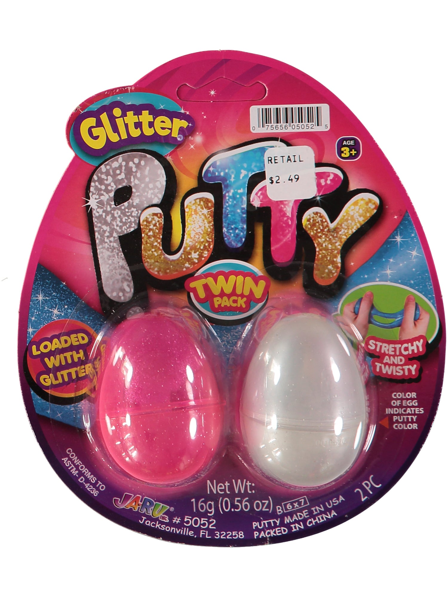 Ja-Ru Silly Putty 2-Pack, Assorted Colors