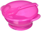 Nuby Suction Bowl with Spoon and Lid,  Color May Vary