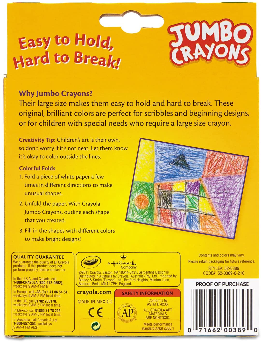 Crayola Crayons, Jumbo - 8 crayons