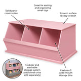 Badger Basket Three Bin Stackable Storage Cubby – Pink