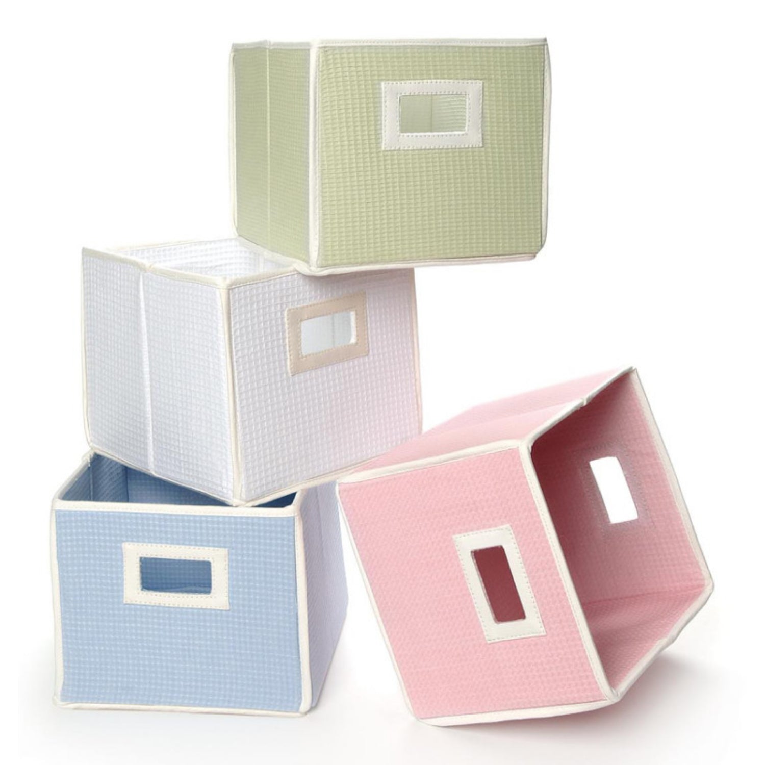 Badger Basket Folding Basket/Storage Cube – Sage Waffle