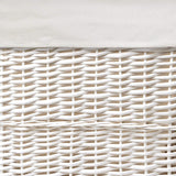 Badger Basket Wicker Two Hamper Set with Liners – White
