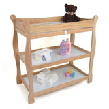 Badger Basket Sleigh Style Baby Changing Table – Natural