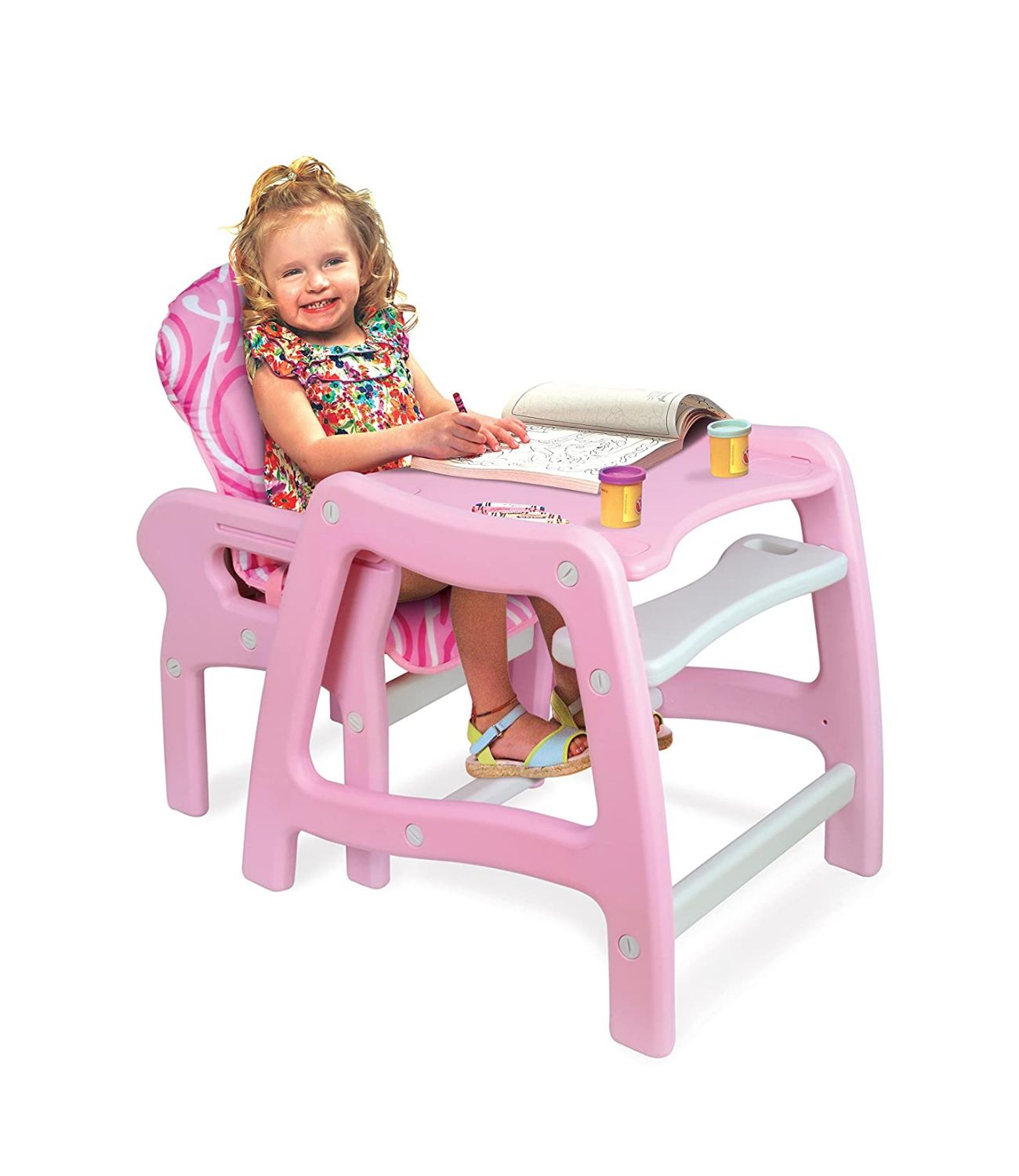 Badger Basket Baby High Chair with Toddler Playtable and Chair Conversion