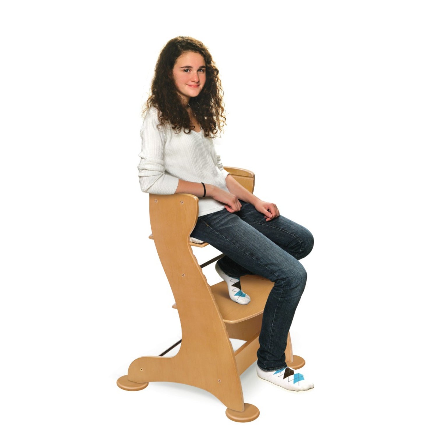 Badger Basket Embassy Adjustable Wood High Chair – Natural