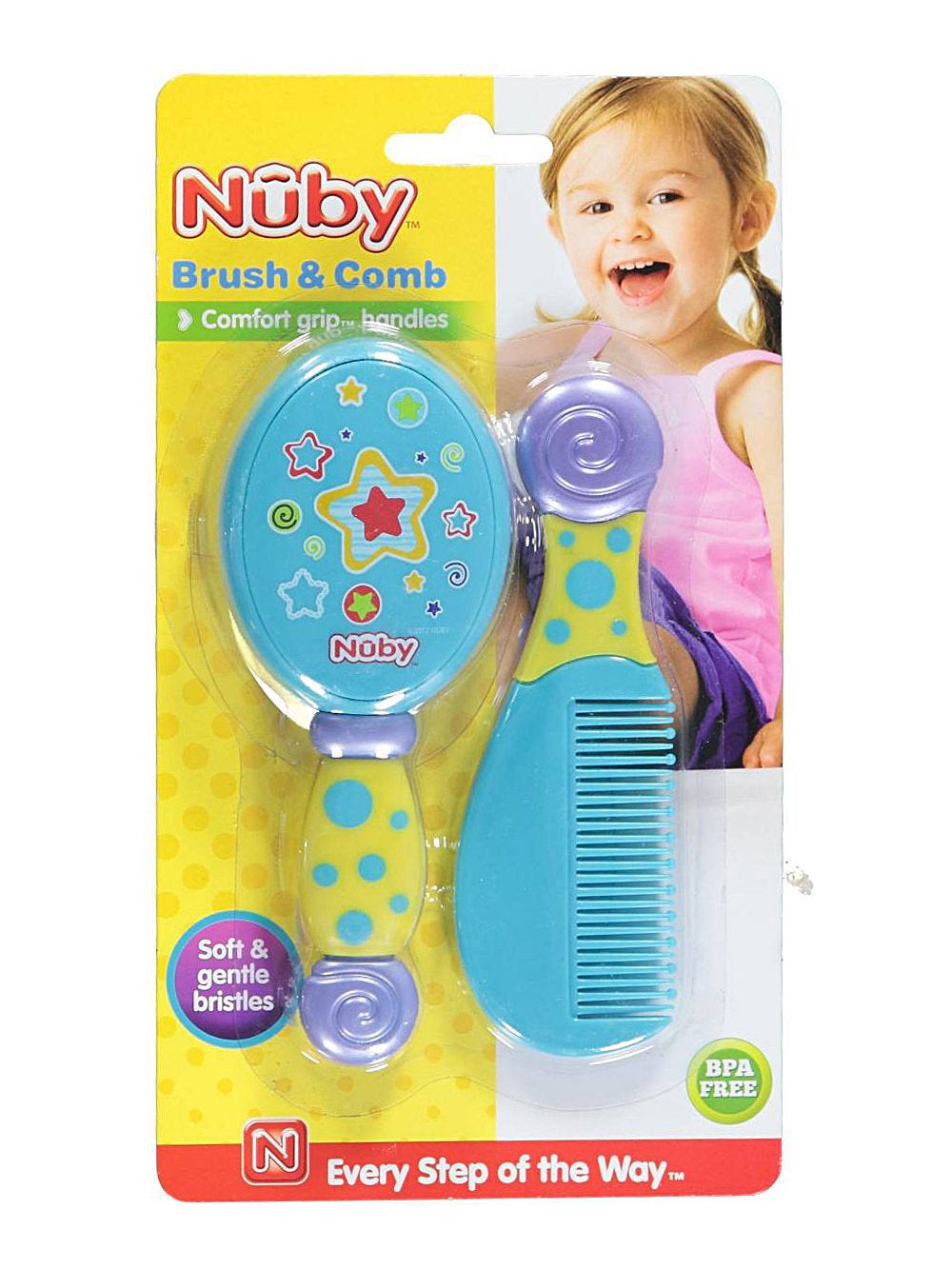 Nuby Comfort Grip Comb & Brush