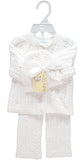 Baby Dove Cable Knit Take Me Home Set w/ Hat in White