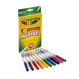 Crayola Classic Fine Line Markers Assorted Colors, 10 Count