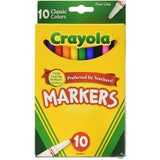 Crayola Classic Fine Line Markers Assorted Colors, 10 Count