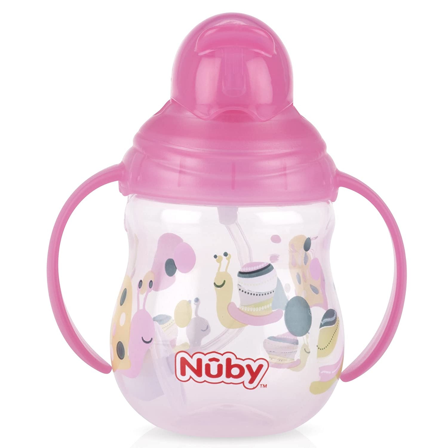 Nuby Designer Series Twin Handle Flip-It Cup with 360° straw