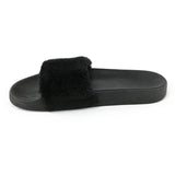 Chatties Womens 5-10 Fur Slide Sandal
