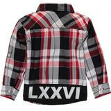 Quad Seven Little Boys 2T-4T Woven Plaid Pant Set