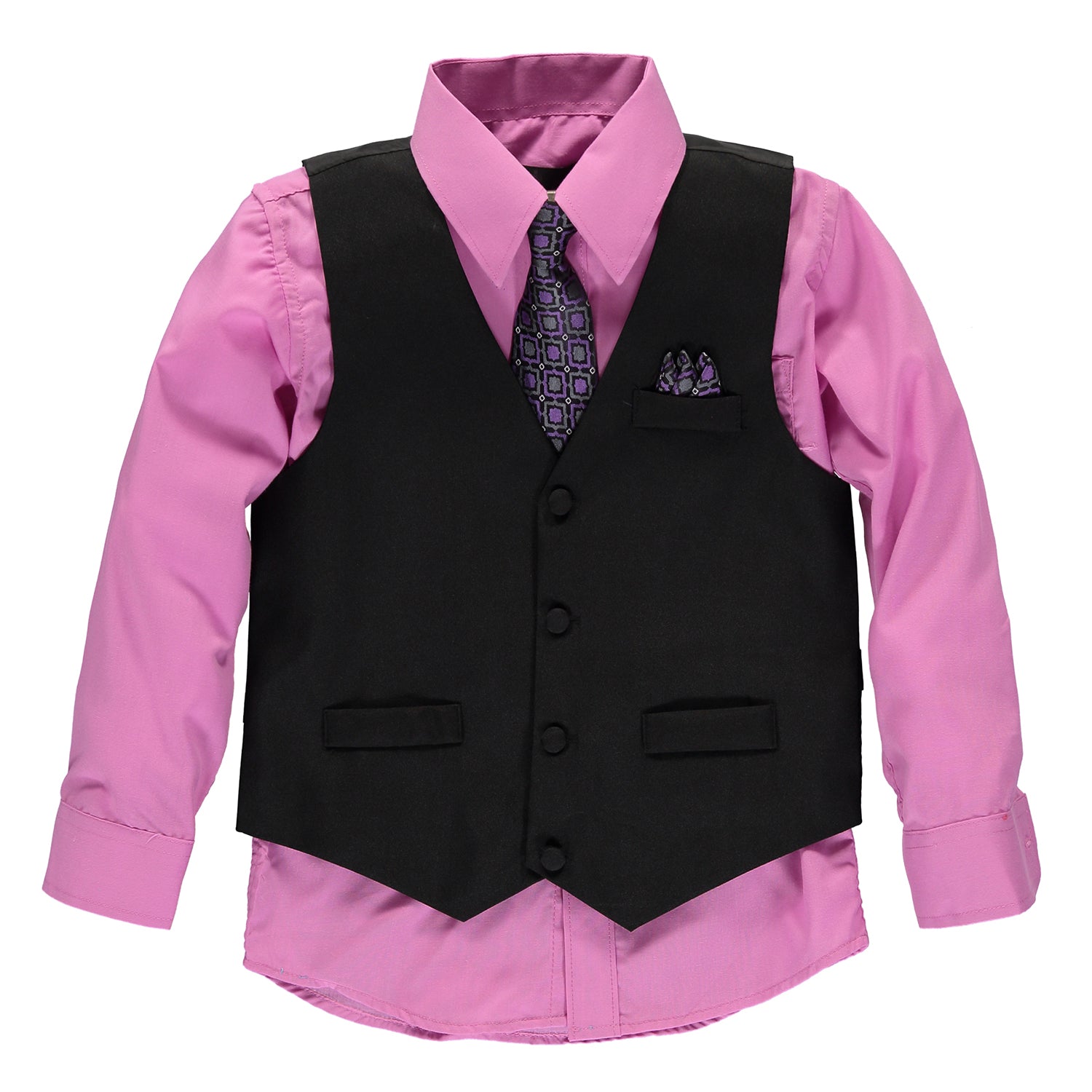 Vittorino Boys 4-7 4-Piece Suit Vest Set