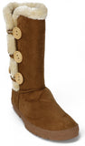 Chatz Womens Microsuede Button Boots