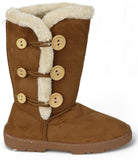 Chatz Womens Microsuede Button Boots