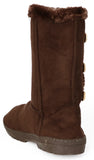 Chatz Womens Microsuede Button Boots