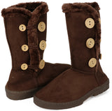 Chatz Womens Microsuede Button Boots