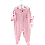 Luvable Friends Girls 0-9 Months Floral Sleep and Play 3-Pack
